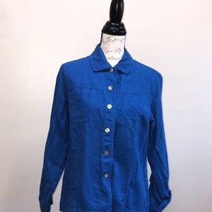 Blue button up shirt
